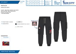 Parti på 12 enheder | Spiderman Cargo Bukser til børn | Officielt licenserede produkter | SUN CITY Gruppen