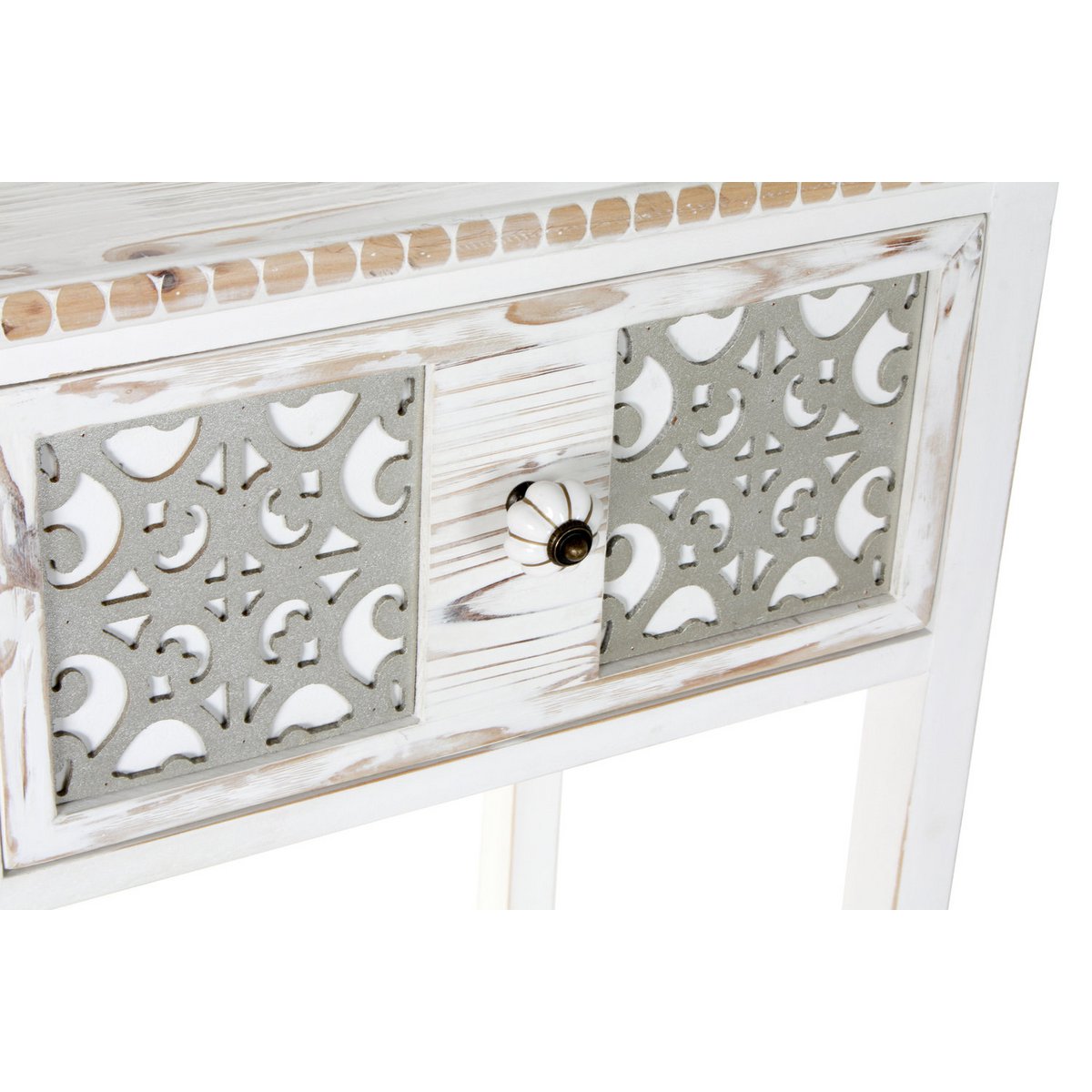 CONSOLA MADERA 81X36X85 DECAPE BLANCO MB181005