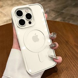 Pink gennemsigtigt akrylcover til iPhone 17 Air 16 15 14 13 12 11 Pro Max Plus hårdt stødsikkert kraftigt magnetisk Magsafe cover