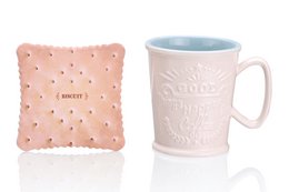 Coffee Bar Latte Cup creme/blå coaster 400ml