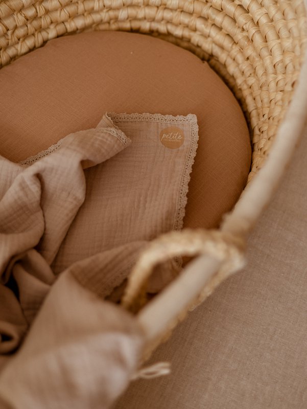 Fasciatoio per bebè/mussola a triplo strato - Beige