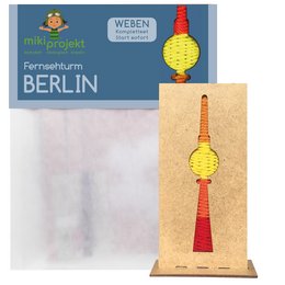 Handicraft set weaving "TV Tower Berlin" - a colorful and unique toy featuring the iconic Berlin TV Tower, suitable for kids.