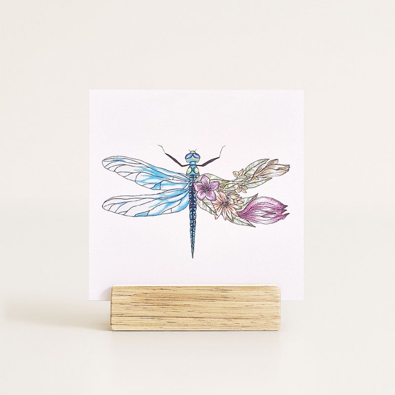 Kaart libelle kleur zonder envelop