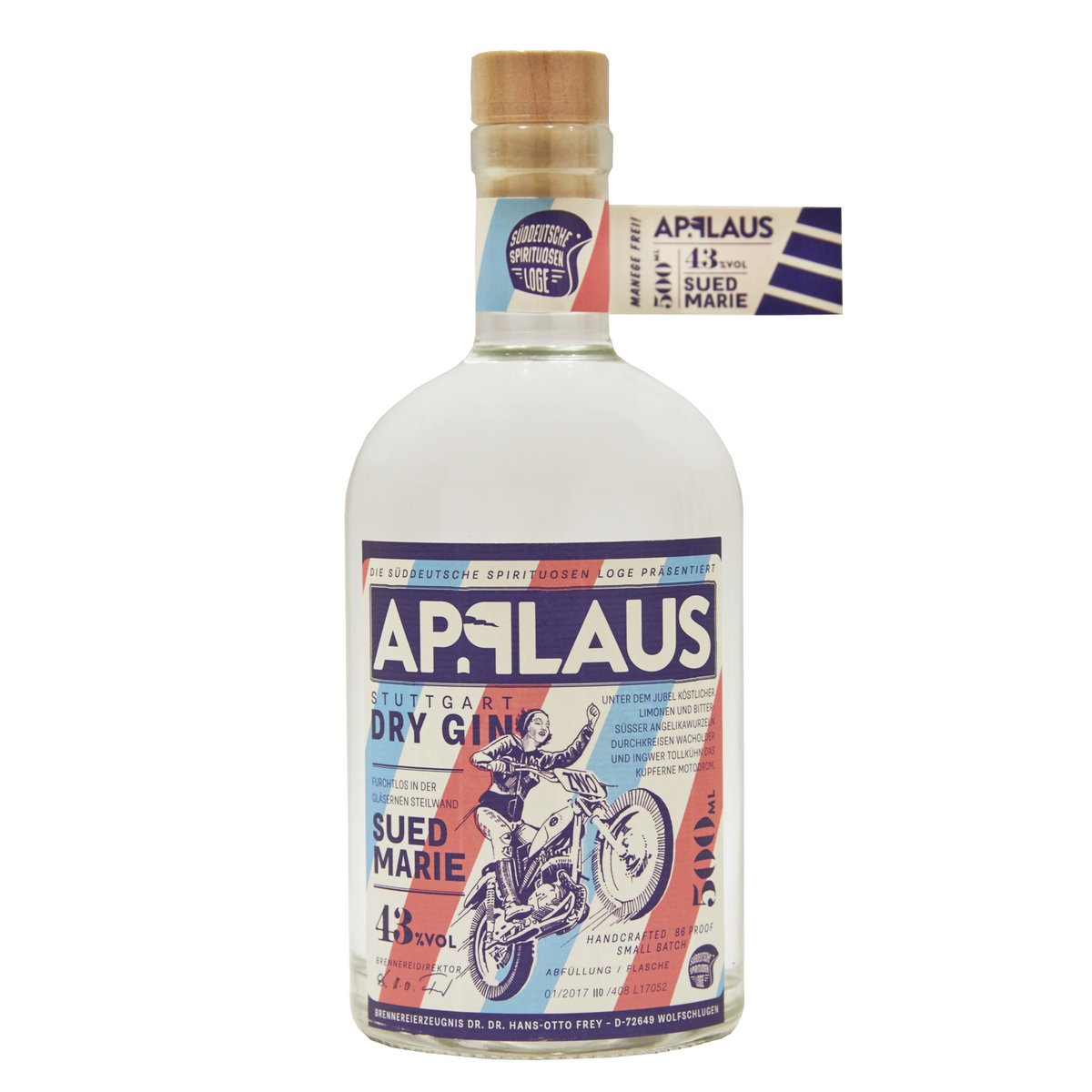 Oklaski - Suchy Gin Suedmarie 43%