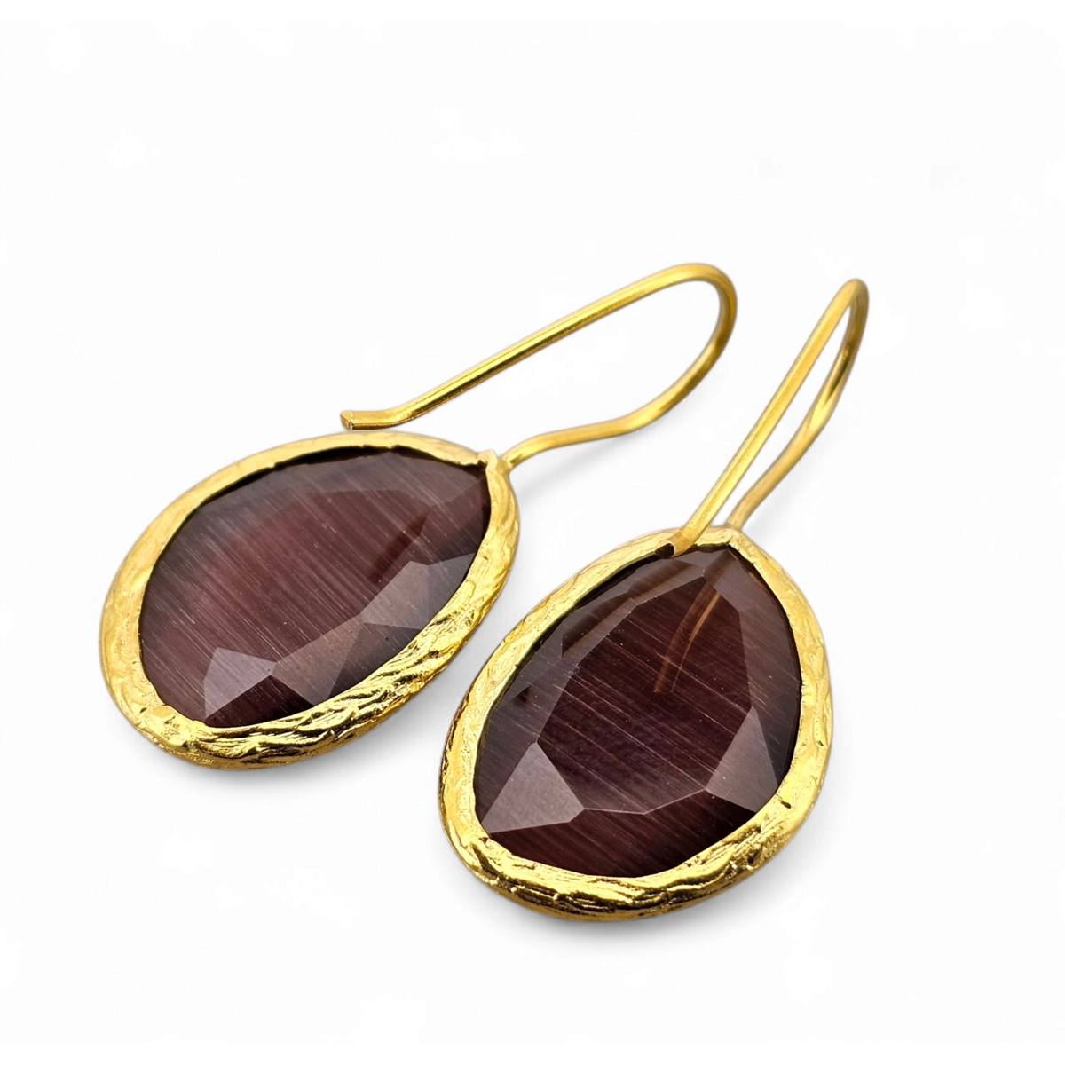 Glowdrop earring, Aubergine Medium
