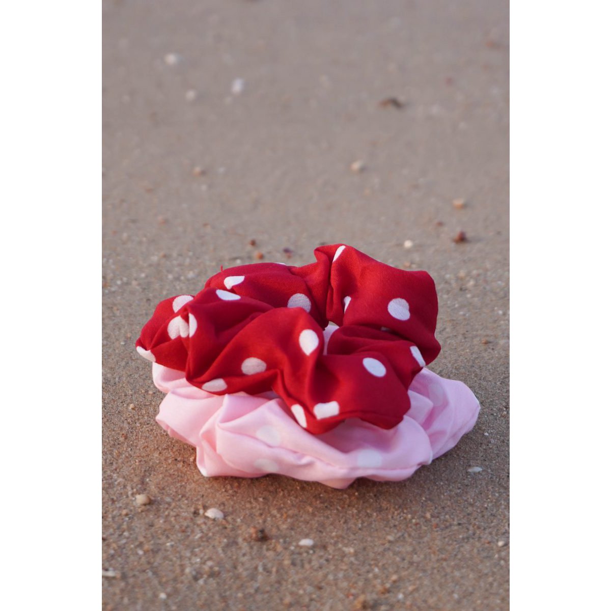 Lot de 2 chouchous à pois Isabelle Rose