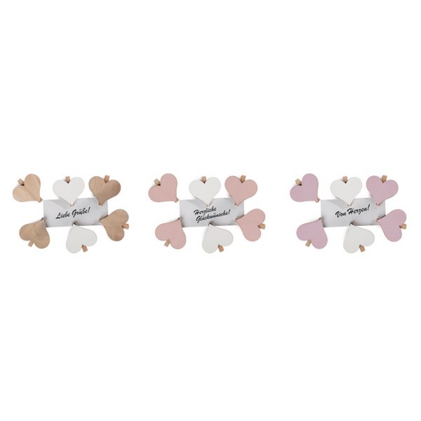 Clipper Herz 6-pc. 3 black. 4 cm VE 12 SETS