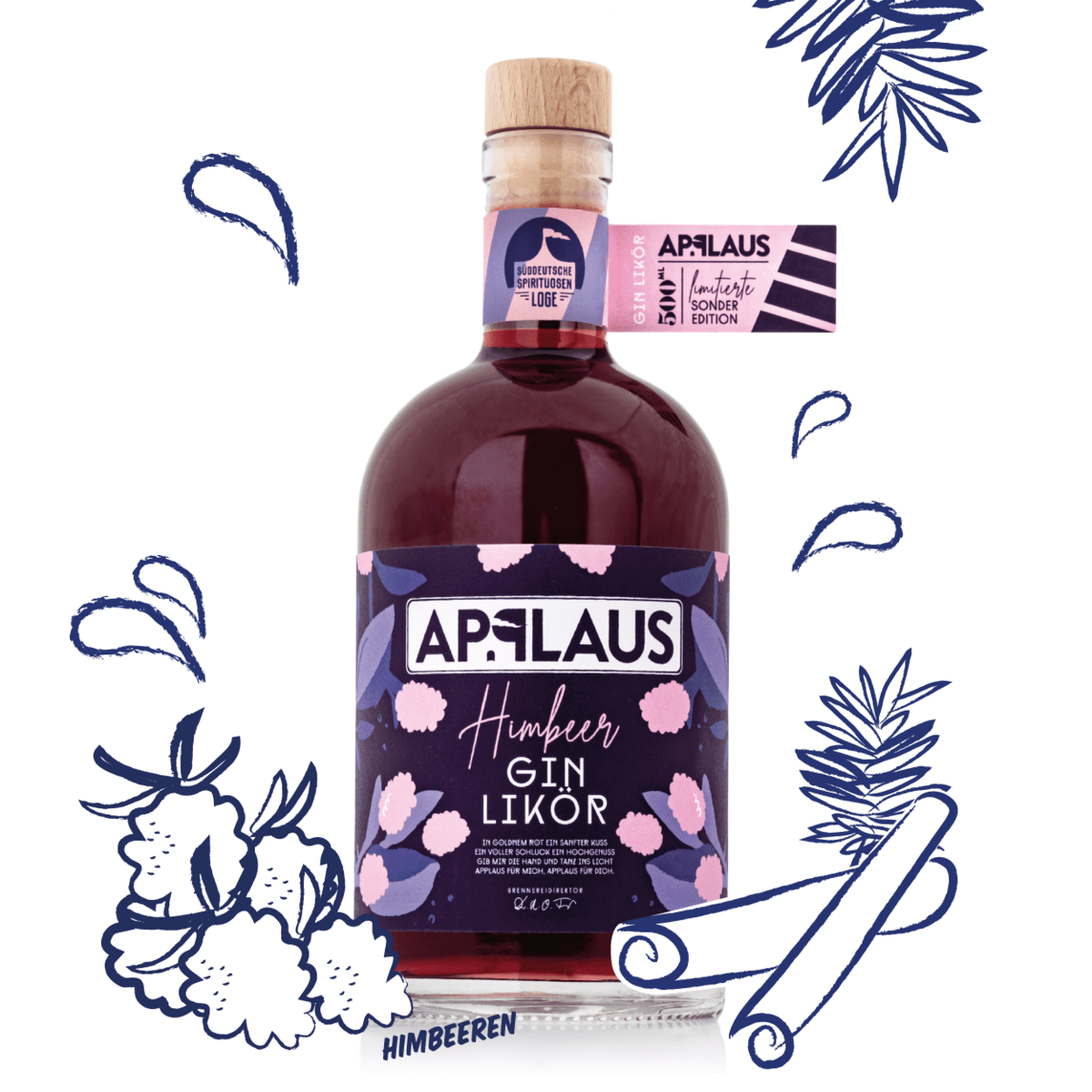 Oklaski - Likier Malinowy Gin 20,5%