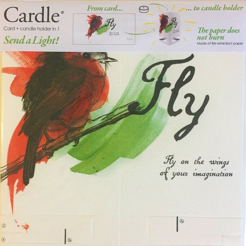 CARDLE Fly (Flights of Fancy) - Candle Holder Greeting Card 