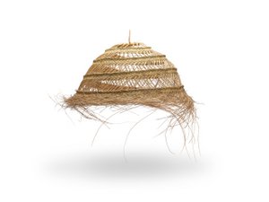 Handmade Esparto and Wicker Lamp, Ethnic Style Ceiling Lamp 45cm