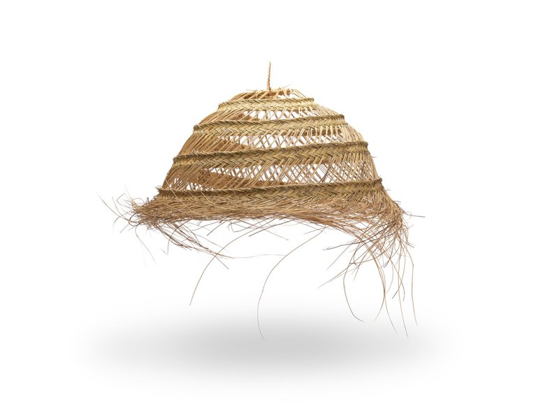 Håndlavet flet- og rattanlampe, loftslampe i etnisk stil 45 cm