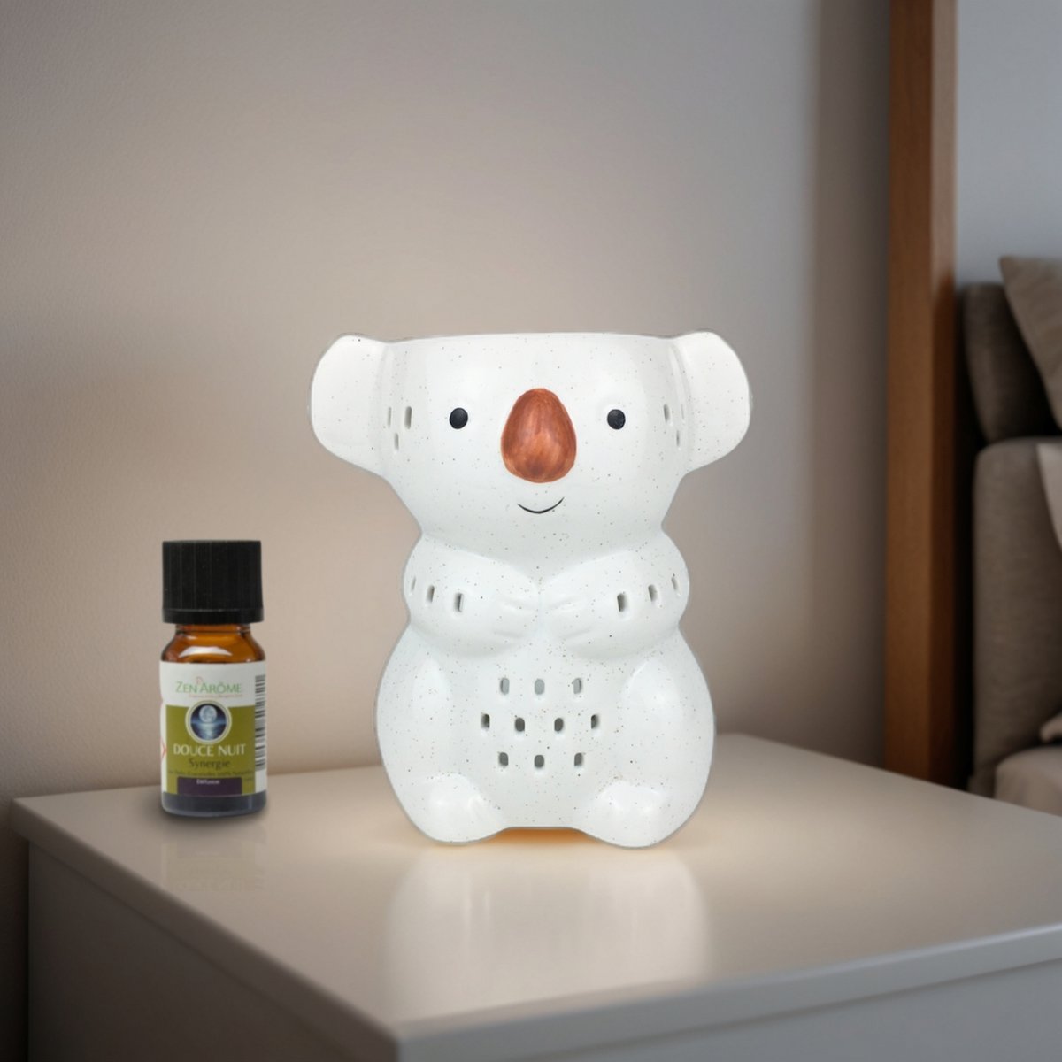Céramy Koko Perfume Burner - Scented Atmosphere - Fun Craft Object - Easy Aromatherapy - Modern Scented Interior - Teddy Bear Decoration - Koala Figurine
