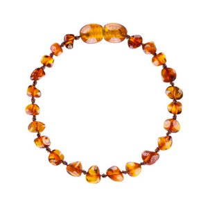 Amber bracelet - cognac - 14 cm