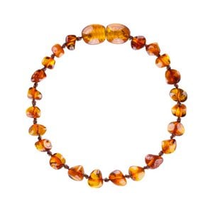 Amber bracelet - cognac - 14 cm