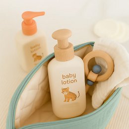 Toilettas van biologisch katoen groen