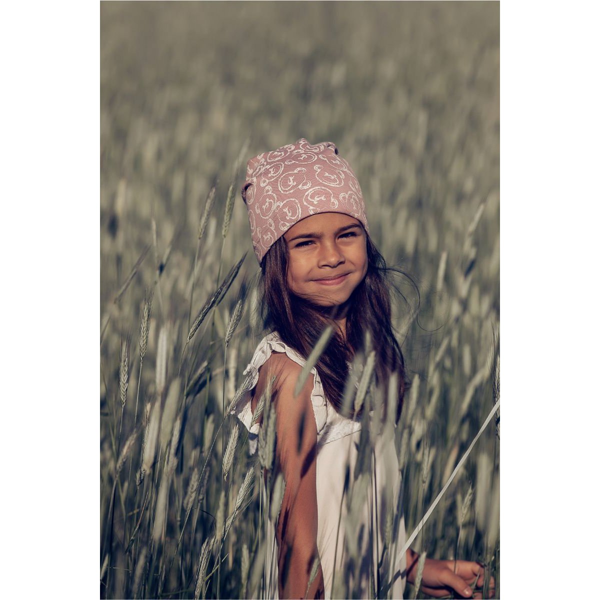 Bonnet fille CAMILA DUSTY PINK