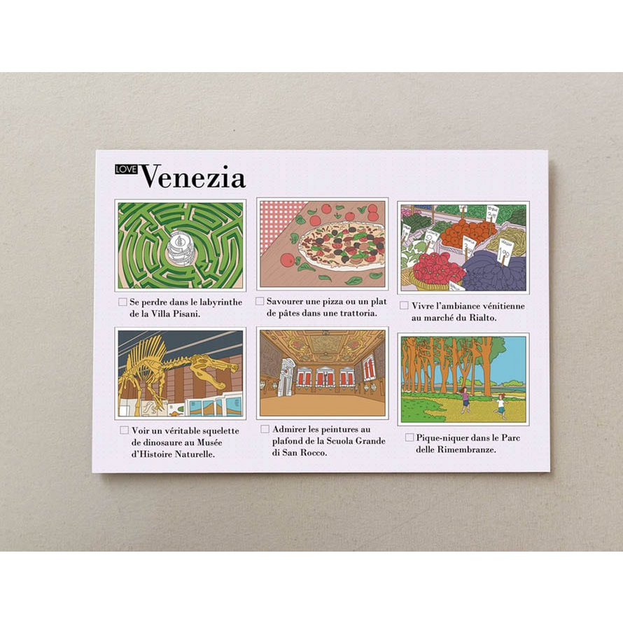 Pack de 4 postales ilustradas Venecia