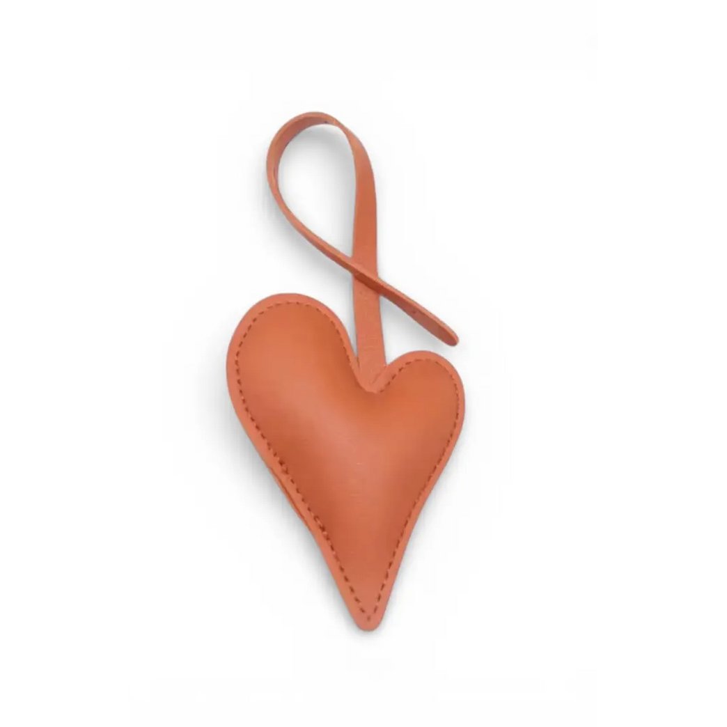 Keychain - Bag Charm in Heart Shape - Orange MESSE