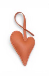 Keychain - Bag Charm in Heart Shape - Orange MESSE