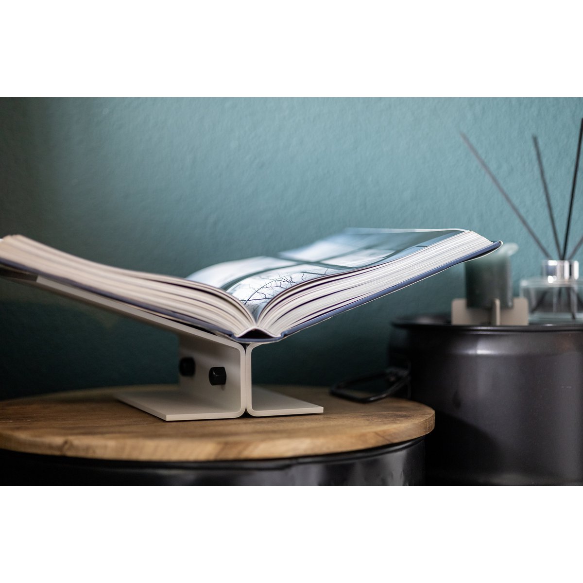 Y-Bookstand - recht hoog - poedercoat