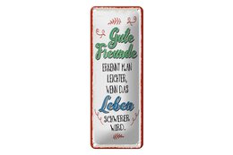 Tin sign saying 27x10 cm Good friends are easier to recognize when you have a decorative sign
