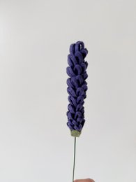 Felt flower lavender dark purple