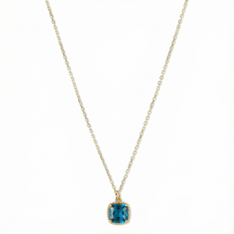 Birthstone Halskæde december blå topas