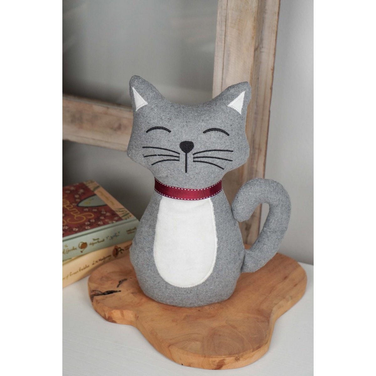 Tope de puerta gato gris 28 cm Isabelle Rose