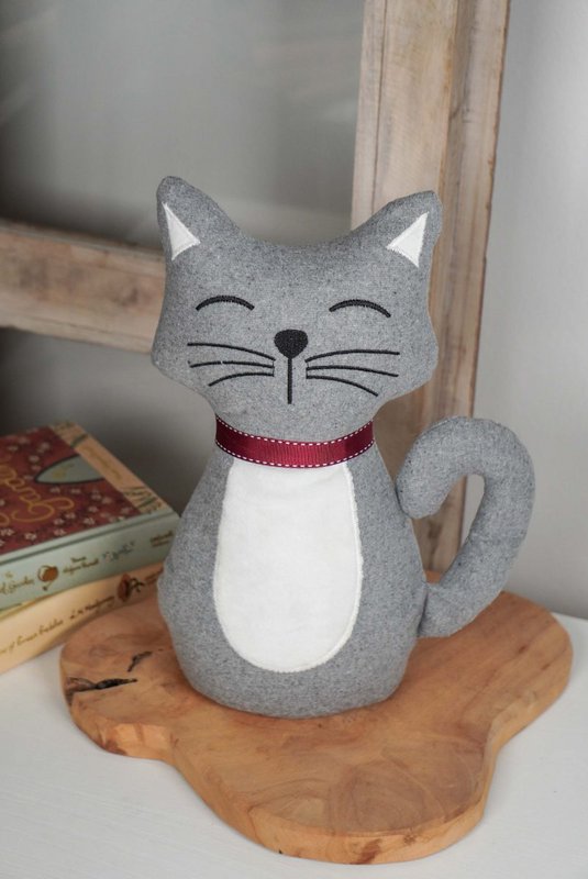 Tope de puerta gato gris 28 cm Isabelle Rose