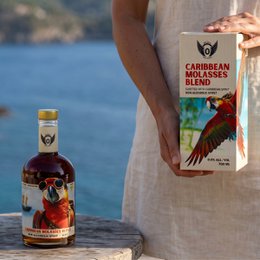 Volante Caribbean Melasse Blend 0,0% – Alcoholvrije Rum-Style Spirit – 700 ml – Geschenkdoos