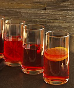Cocktail, long drink or cold drinks glass set - six pieces