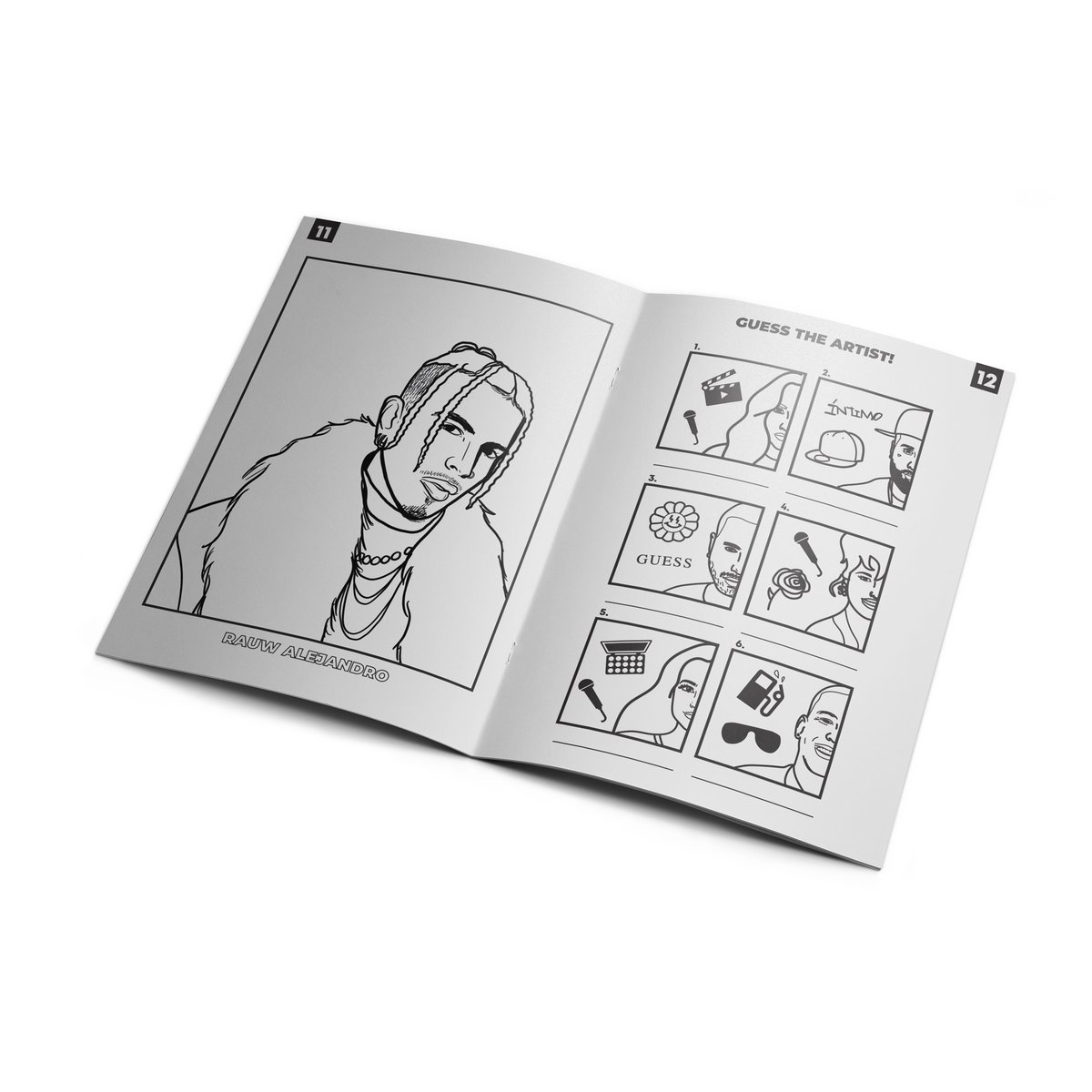 Libro de actividades para colorear de artistas latinos