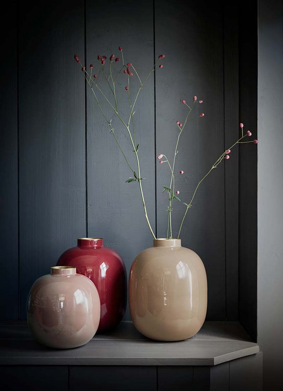 Vase Metal Khaki 32cm
