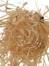 Moroccan Straw Pendant Lamp Shade, Natural Rattan Suspension with Handmade and Ethnic Fringes
