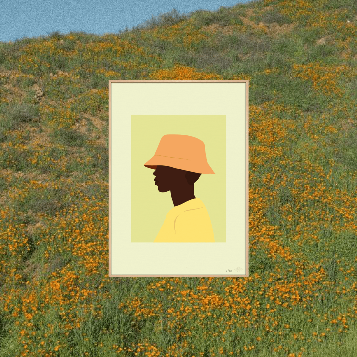 Poster "Orange Bucket, Limited Edition" - 30x40cm - Art print