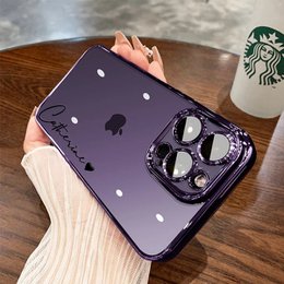 15 16 Pro Max personnalisé nom personnalisé pour iPhone 16 15 14 13 12 11 Pro Max placage Transparent couverture transparente 16 Pro Max