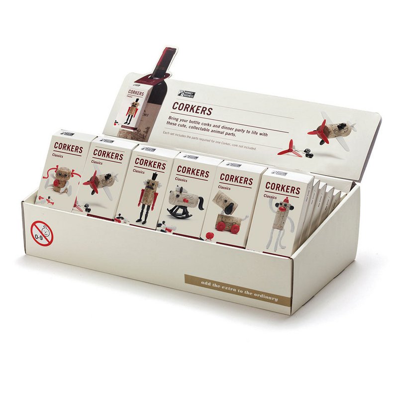 Regalo per gli amanti del vino | Espositore pop Corkers Classics da 36 pezzi