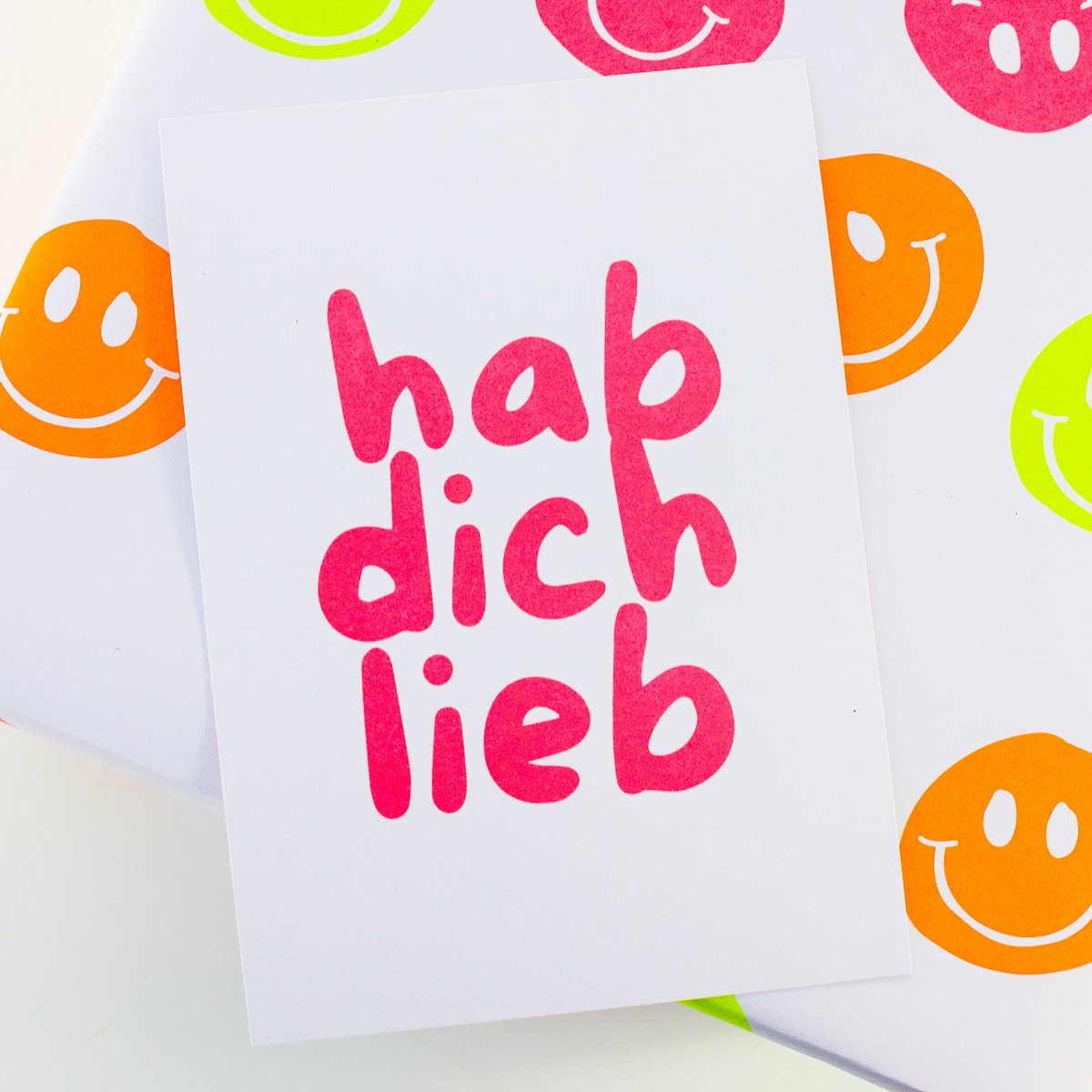 Ansichtkaart “I love you” gemaakt van gerecycled papier