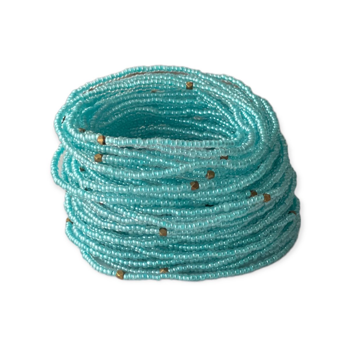 Masai-Perlen-Armband Ozeanblau