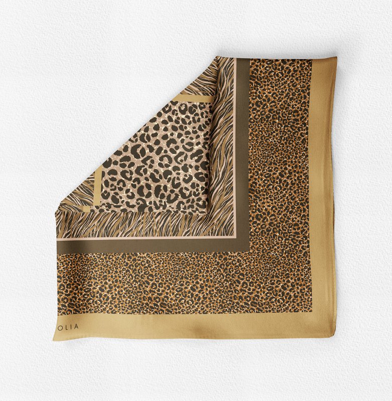 Animal Print 180*75cm 100% silk scarf
