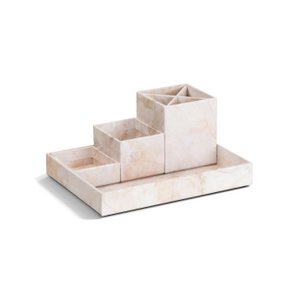 Lena Desktop Organizer - Marble Beige 894 - 6 -Set von 6