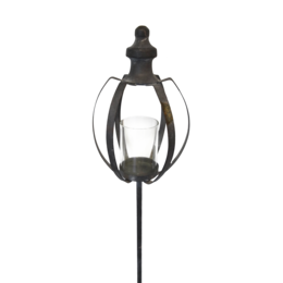 Open candle holder h 123 d 16 cm in iron