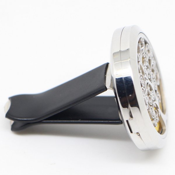 Diffusore per Auto Clip'Arôme - Albero della Vita - Acciaio Inossidabile con Sottobicchieri - Accessorio Decorativo per Aromaterapia - Idea Regalo