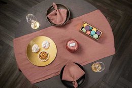 Linen table napkin Clay