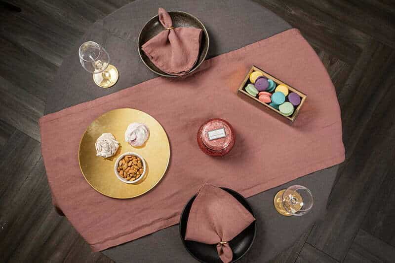 Linen table napkin Clay