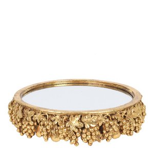 Spiegelschale 30 cm - Gold - Harz
