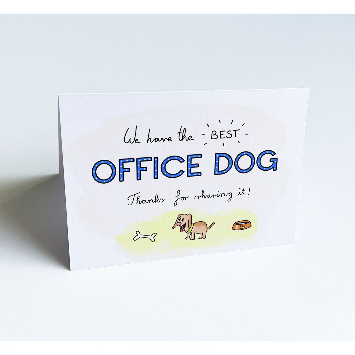 Fun office dog greeting Card