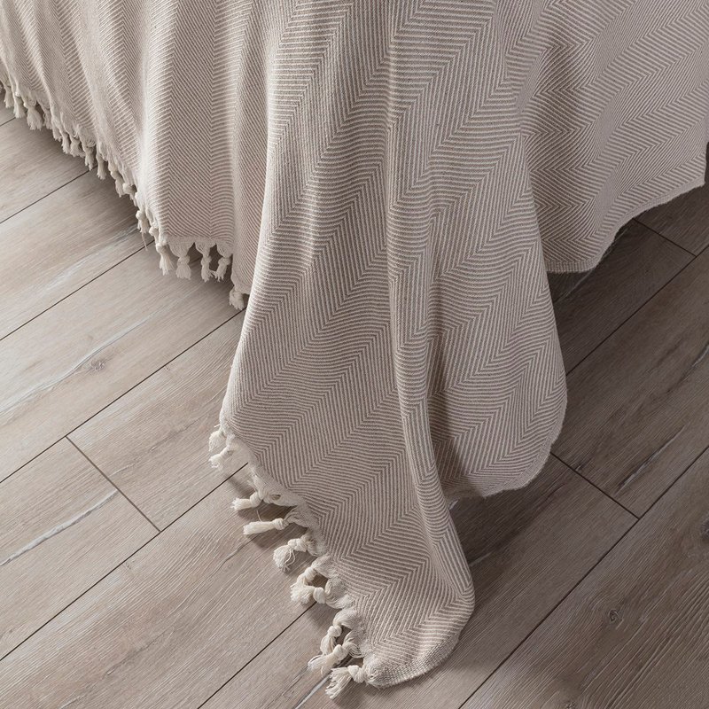 Copriletto a spina di pesce - Cotone turco di lusso (200x240 cm)