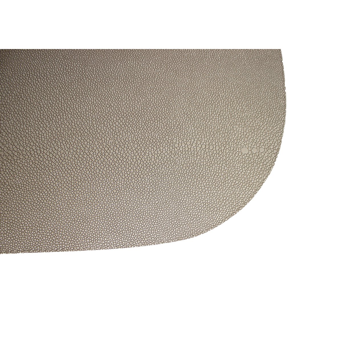 Tischset 6-er Set oval Kunstleder Rochenhaut creme beige zweifarbig