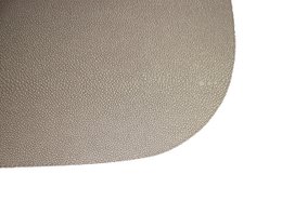 Tischset 6-er Set oval Kunstleder Rochenhaut creme beige zweifarbig